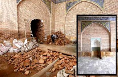 کلنگ نابودی بر محراب تاریخی مسجد النبی
