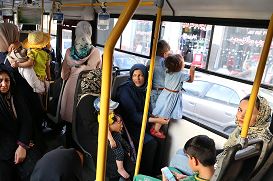 گذارِ اتوبوس‌های پیر  در قزوین